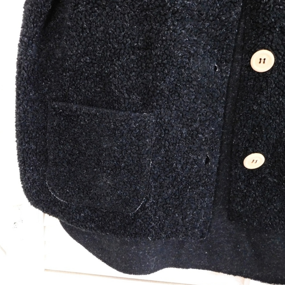 FREE PEOPLE WMN S BLACK RAW EDGE OVERSIZED VEST - Picture 5 of 7